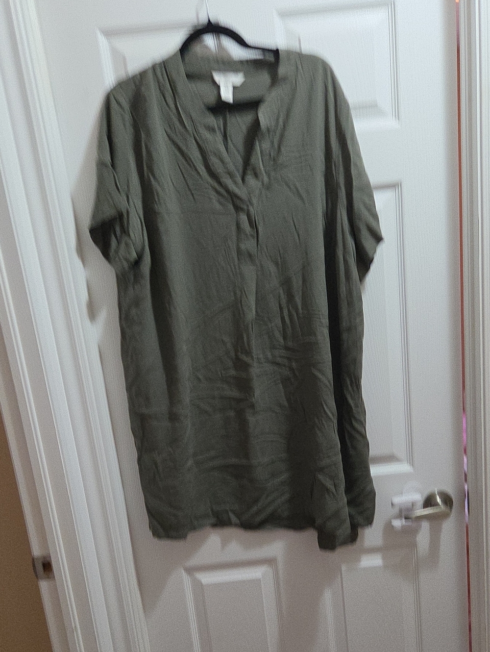 H&M Olive Tunic Shift Top
